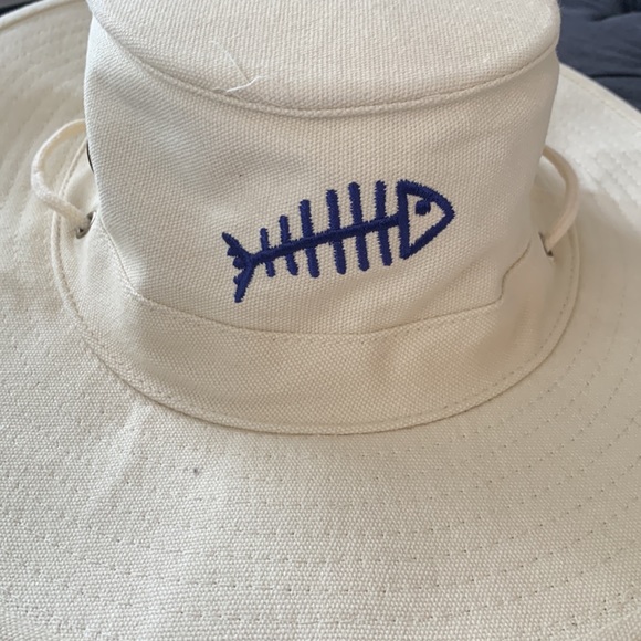 Dorfman Pacific Co. Floating Sailing Hat, SPF 50, Bone Fish Graphic, Tan, Medium - Picture 3 of 8